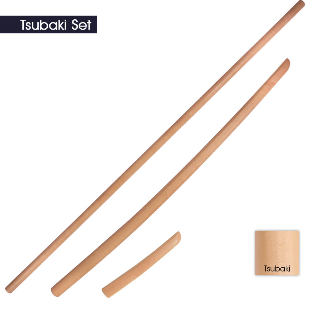 Aikido Set - Bokken, Jo & Tanto - Original Tsubanashi