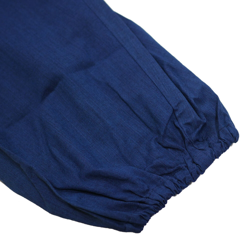 Women's Indigo Blue Solid Cotton Trackpant